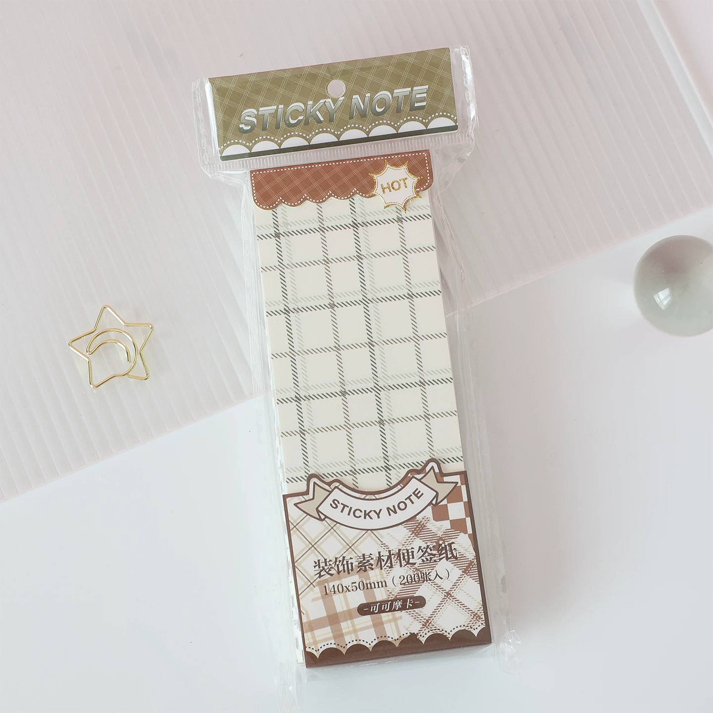 Aesthetic Grid Pattern Memo Pad Sheets ( 1pc )
