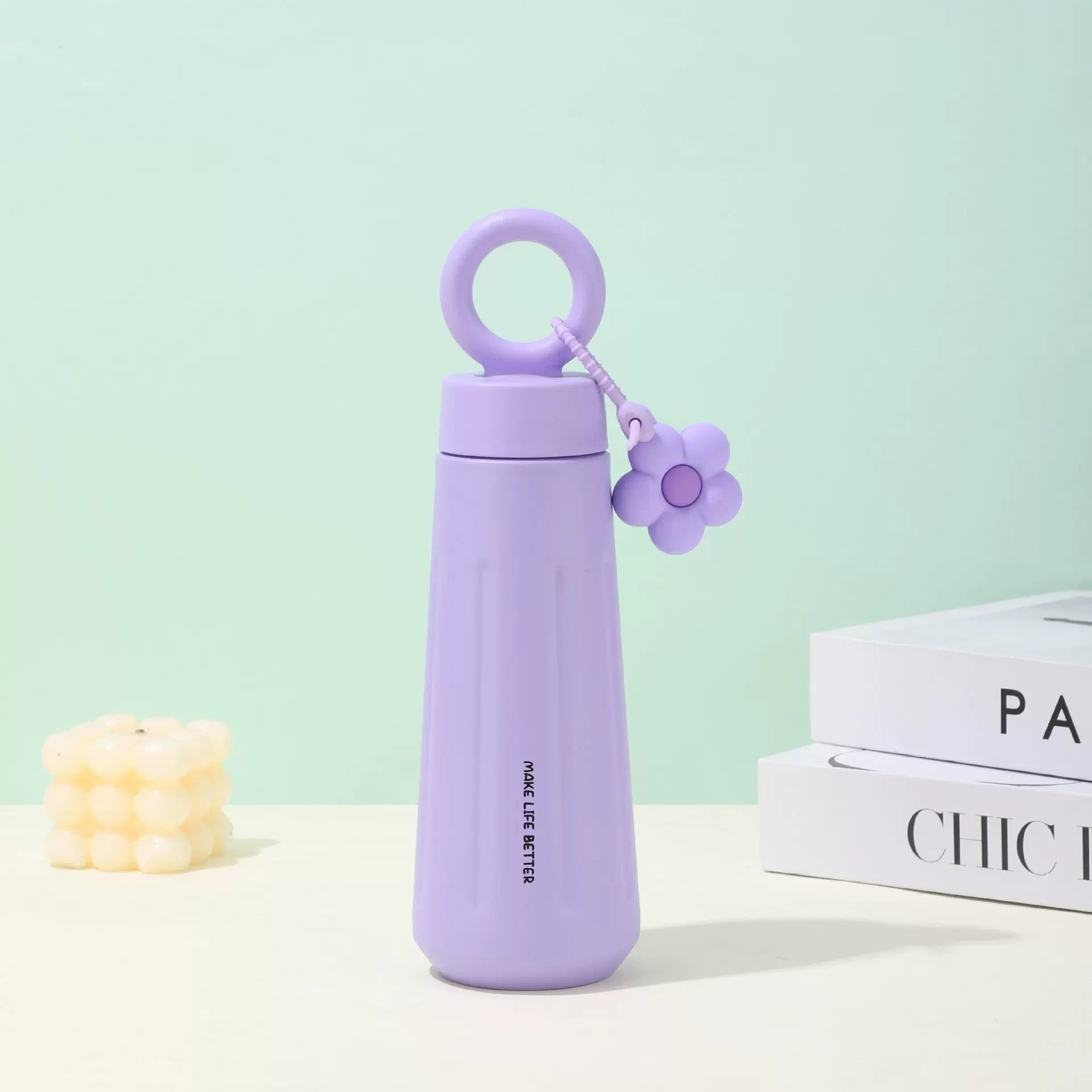 Floral Petal Aesthetic Insulated Tumbler Bottle ( 1pc )