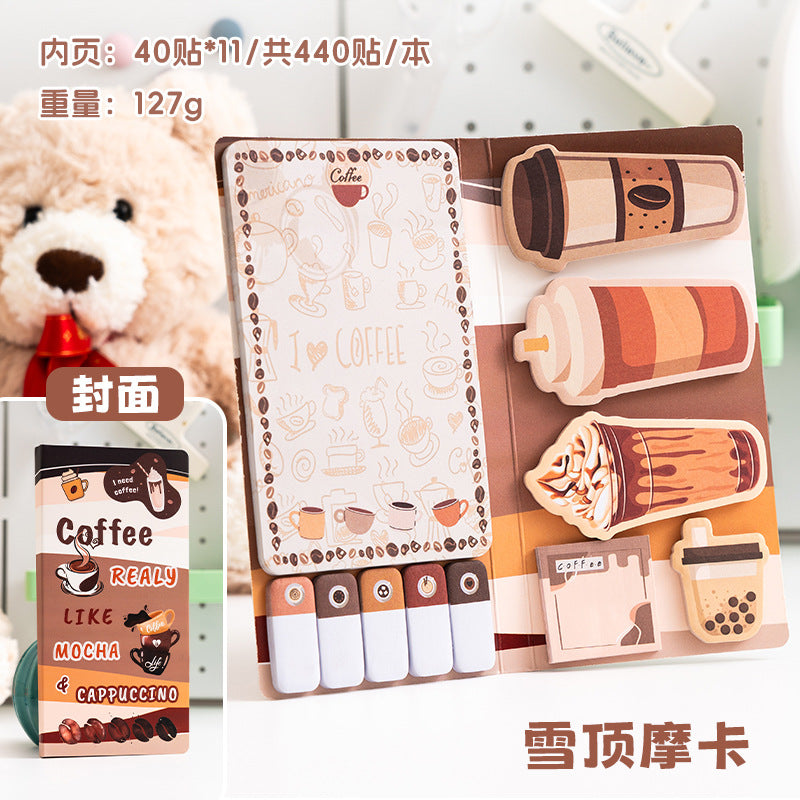 Coffee Bakery Theme Sticky Notes Set ( 1pc )