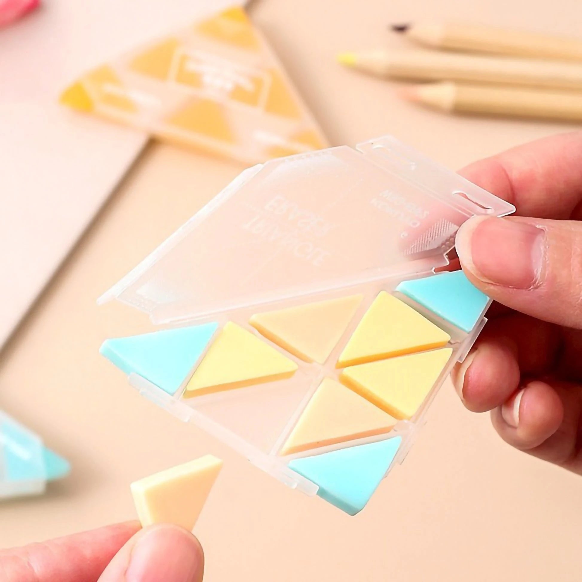 Multi Angled Triangular Eraser Set ( 1pc )