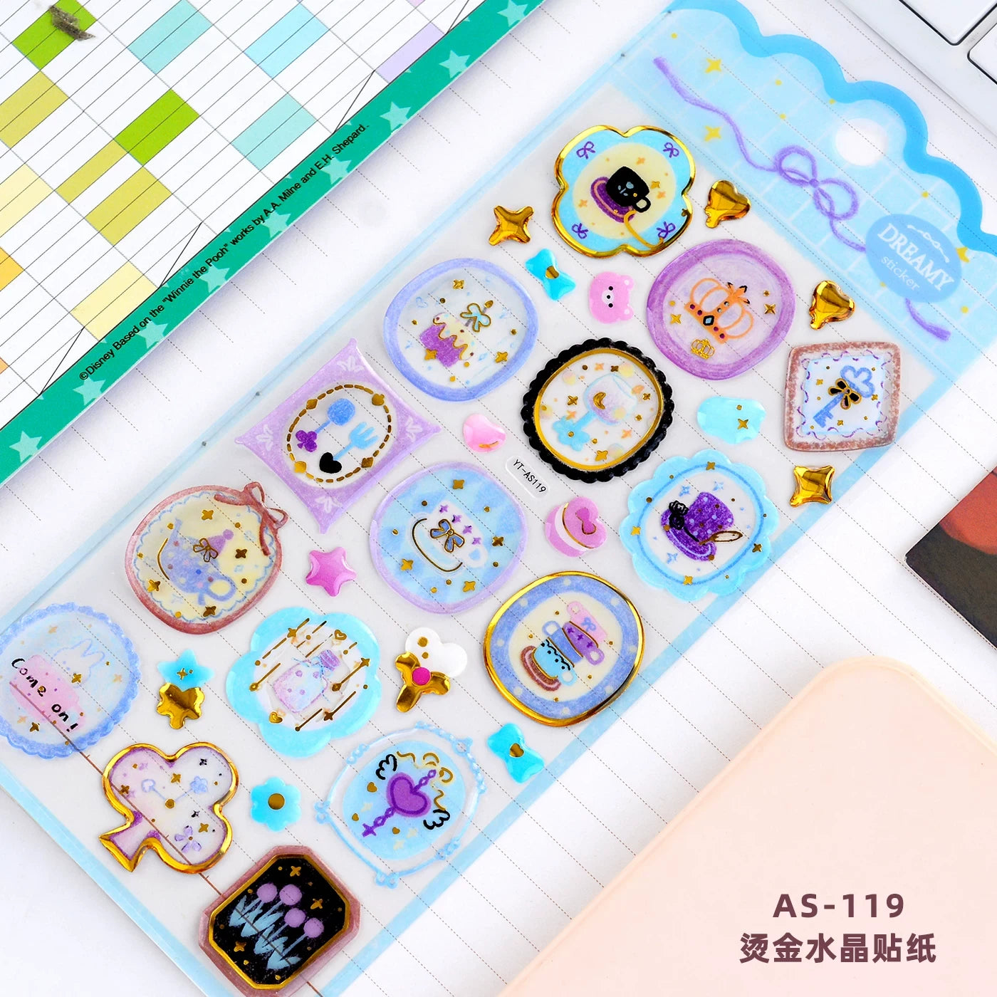 Dreamy Wax Seal Stickers Sheet Self Adhesive ( 1pc )
