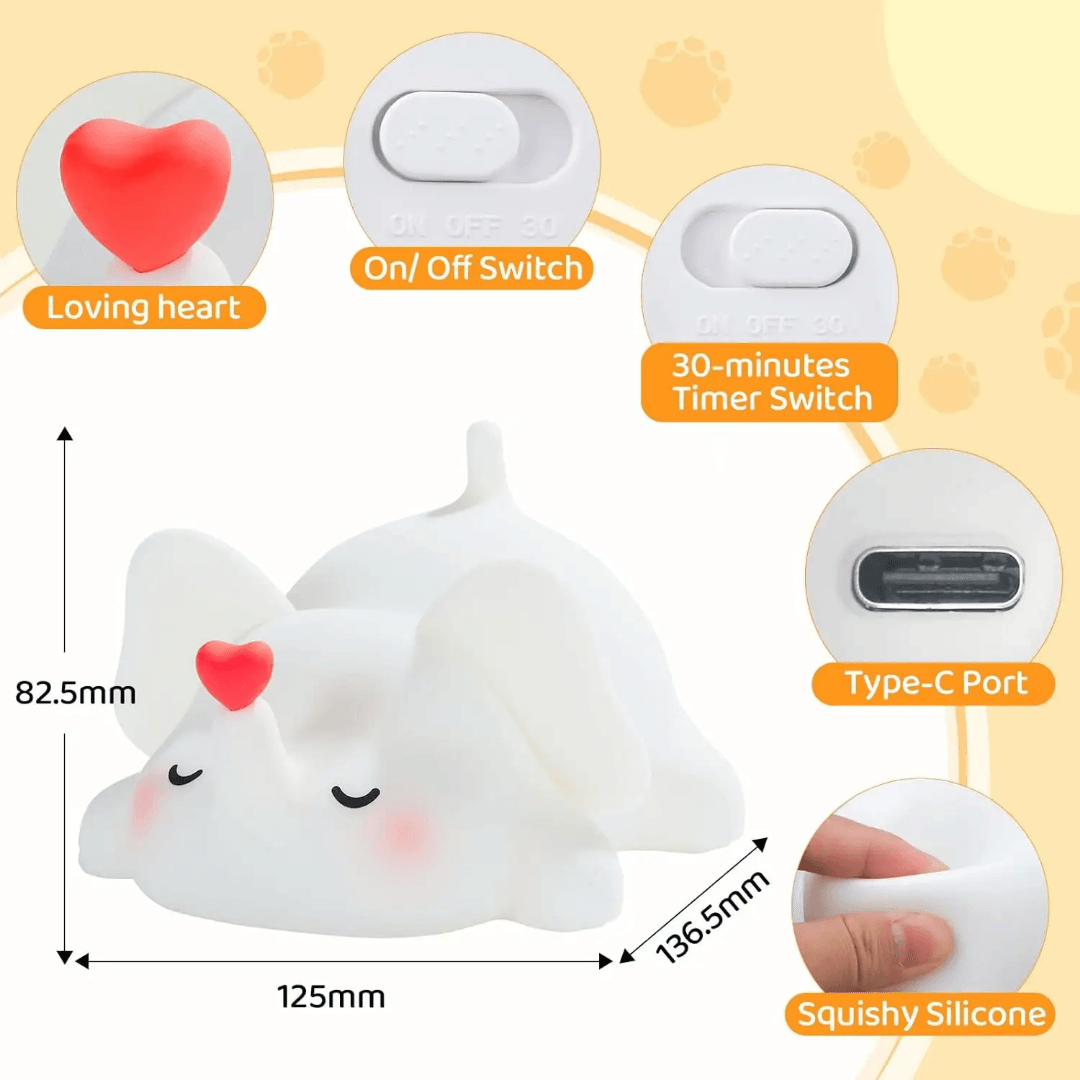 Jumbo Elephant Silicon Lamp Rechargeable ( 1pc )