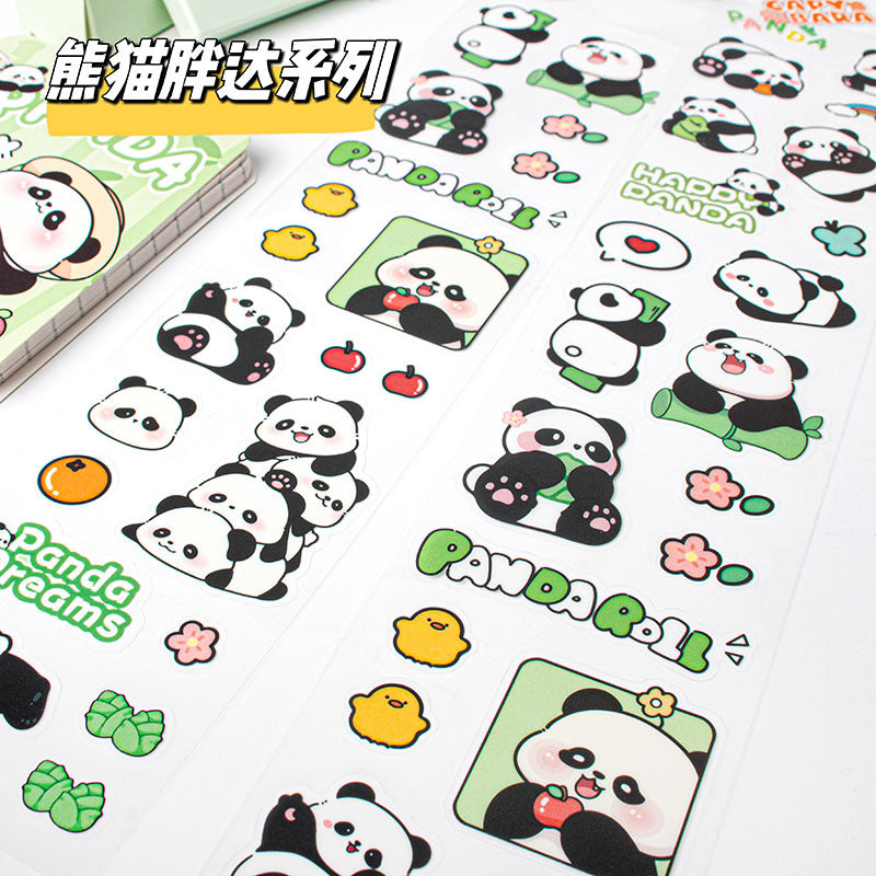 Panda PET Sticker Sheets ( 1pack ) – The Magic Trunk