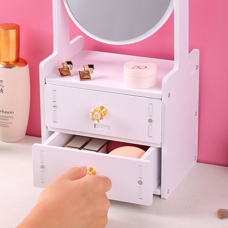 DIY Makeup Desk Organizer With Mirror ( 1pc )
