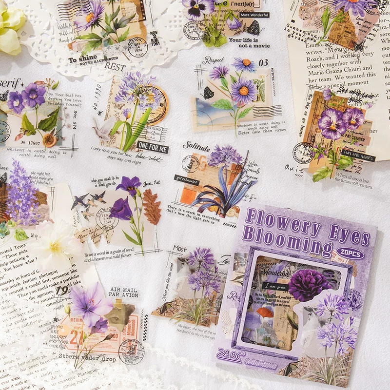 Natural Pastoral Retro Journaling Scrapbooking Stickers ( 20pcs )