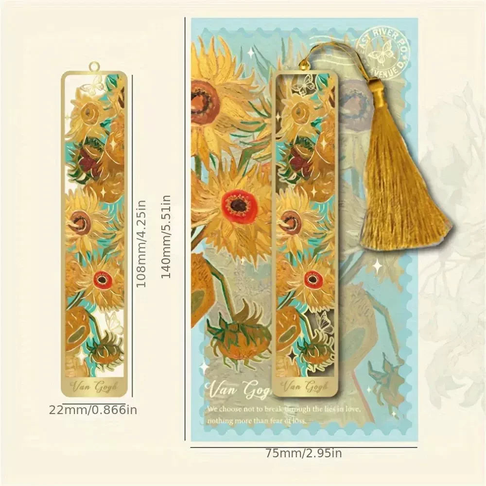 Van Gogh Metal Bookmark With Tassel ( 1pc )