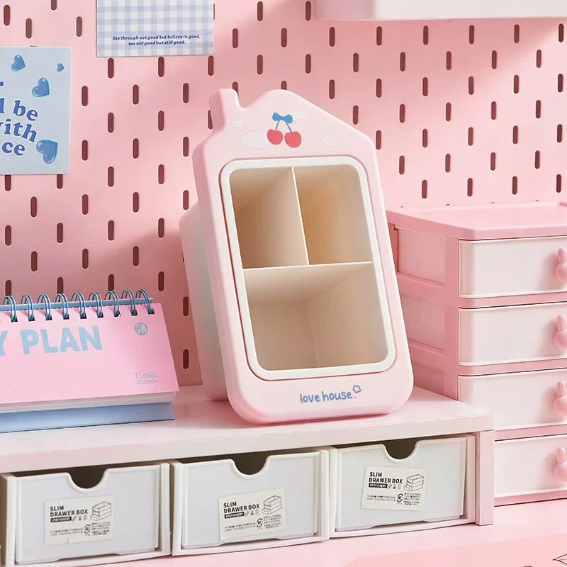 Love House Tilted Slanted Pen Desk Multipurpose Organiser ( 1pc )