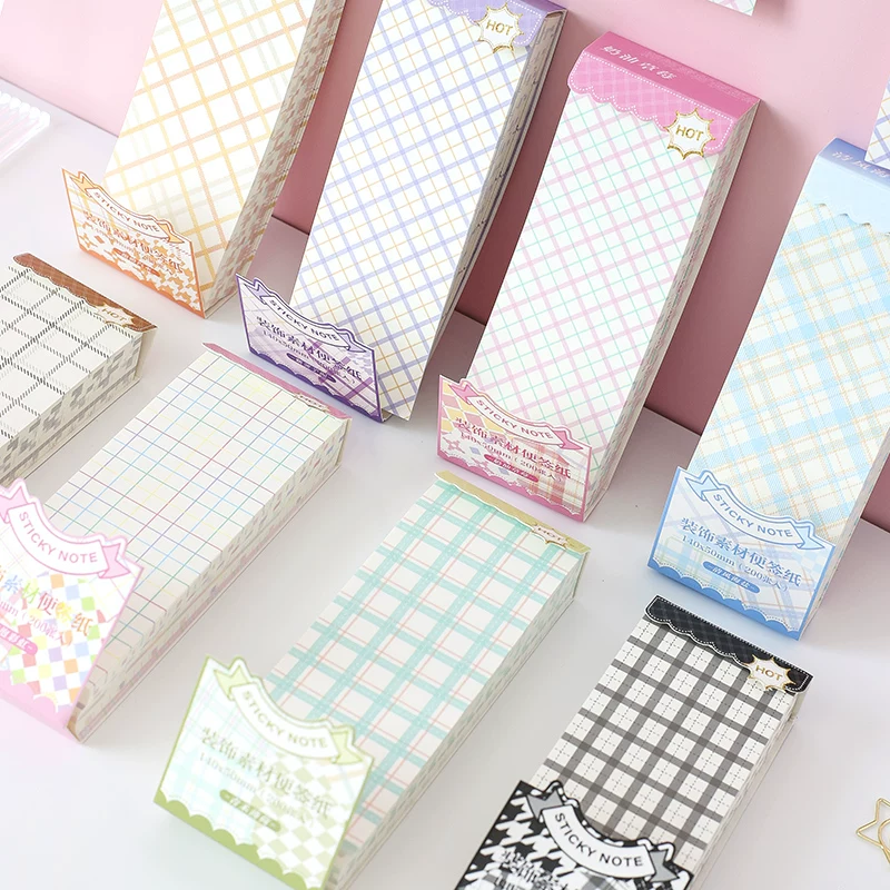 Aesthetic Grid Pattern Memo Pad Sheets ( 1pc )