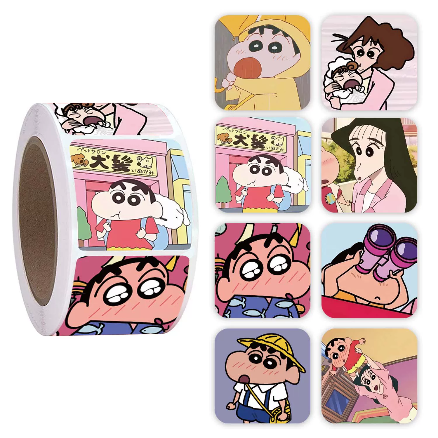Shinchan Stamp Sticker Roll ( 500pcs )