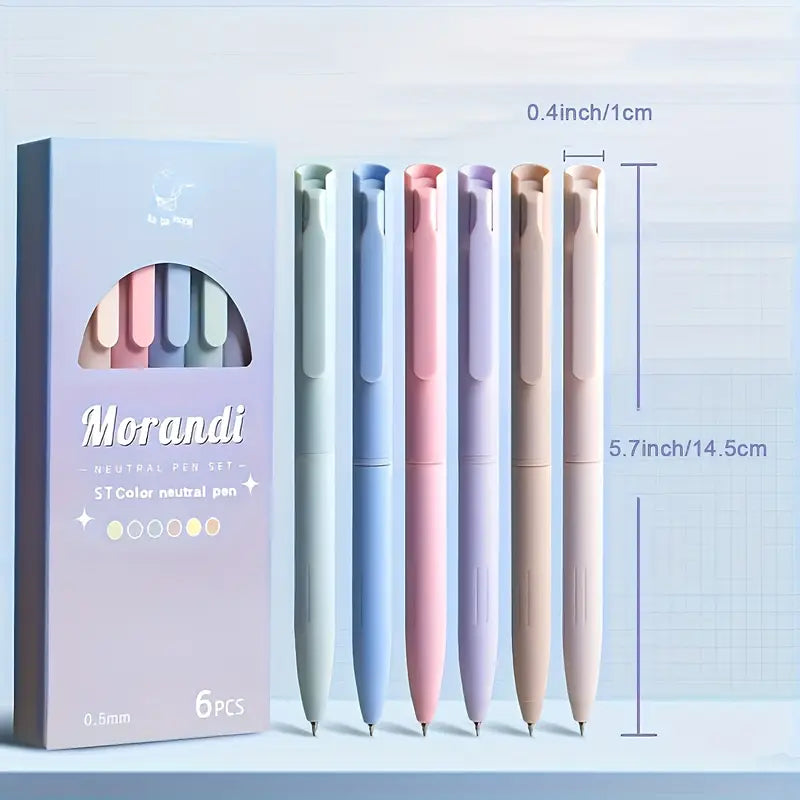 Morandi Pastel Color Pen Set ( 6pcs )