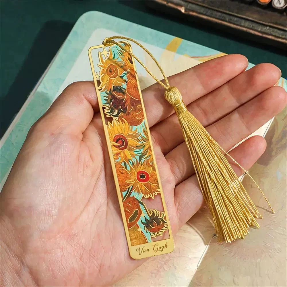 Van Gogh Metal Bookmark With Tassel ( 1pc )