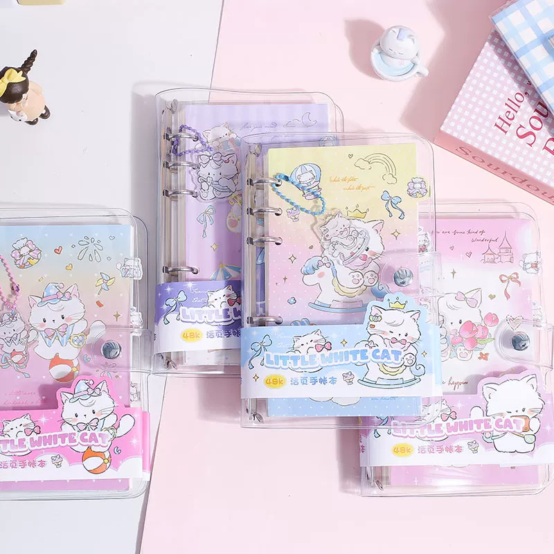 Kawaii Little Cat Binder Reusable Notebook Diary ( 1pc )