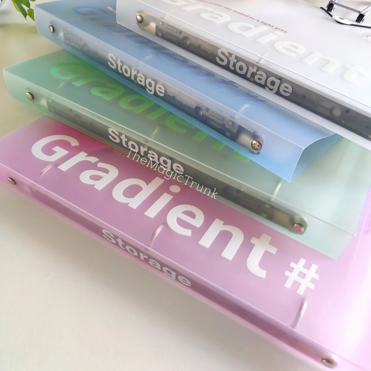 Aesthetic Gradient Loose-Leaf Binder File Folder Storage Organiser A4 ( 1pc )