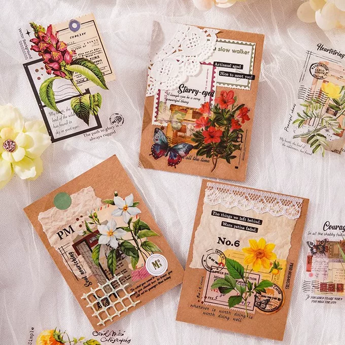 Natural Pastoral Retro Journaling Scrapbooking Stickers ( 20pcs )