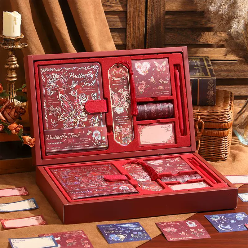 Rose & Butterfly Vintage Journaling Gift Set ( 1set )
