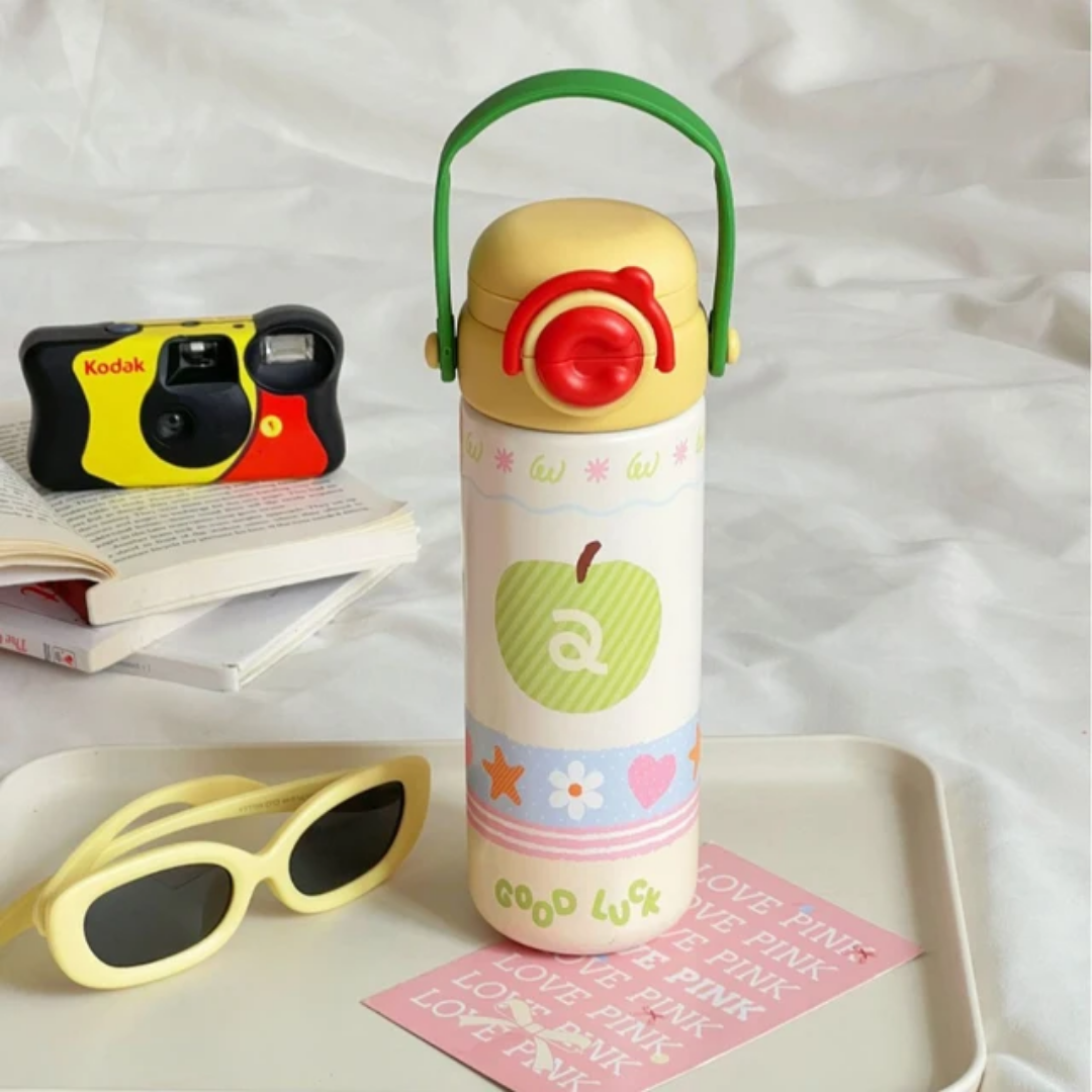 Pinteresty Pastel Pop Double Sipper Stainless Steel Bottle ( 1pc )