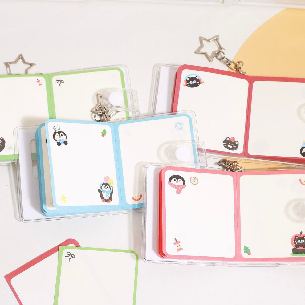 Kawaii Animal Pocket Keychain Diary ( 1pc )