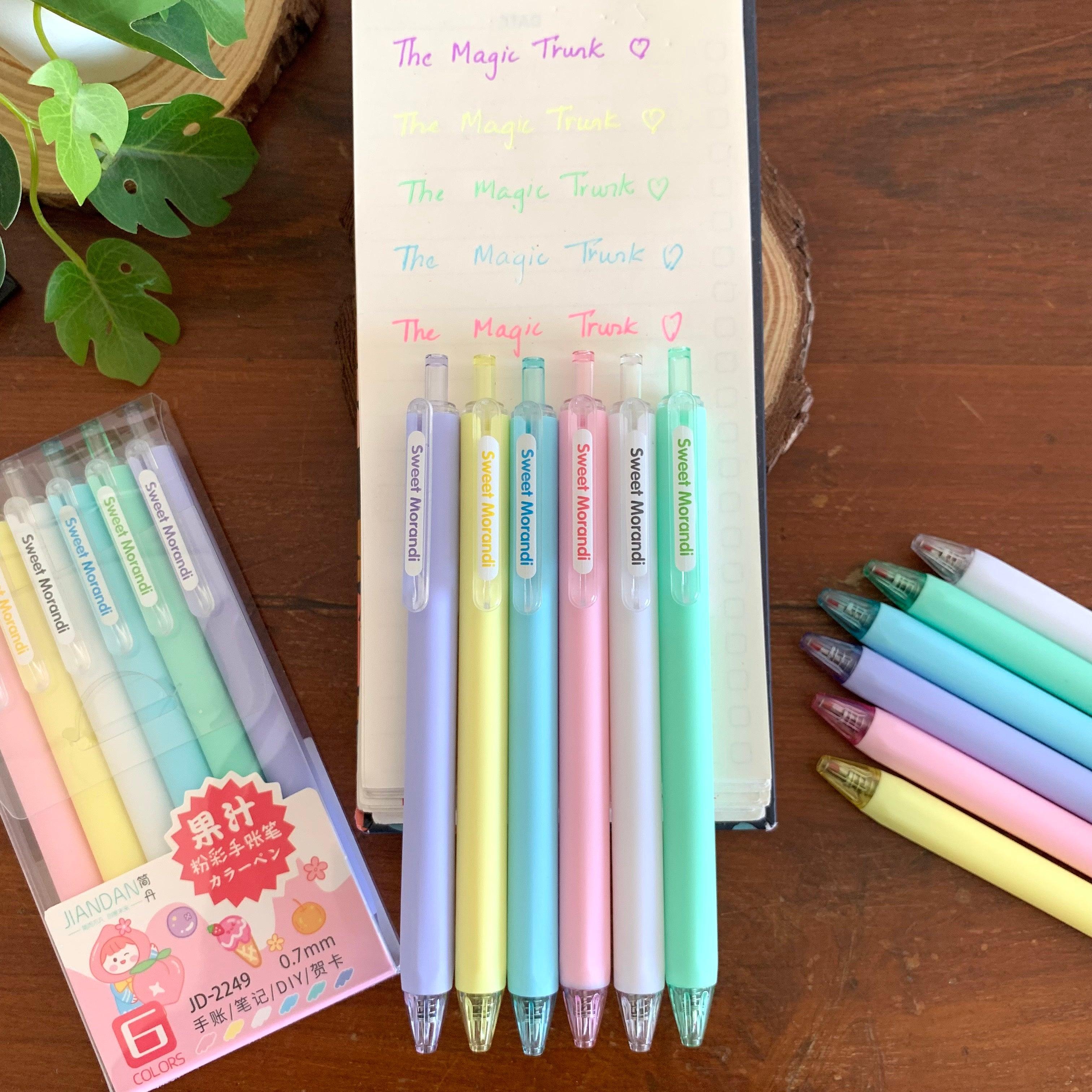 Pastel Color Gel Pen Set ( 6 pcs ) – The Magic Trunk
