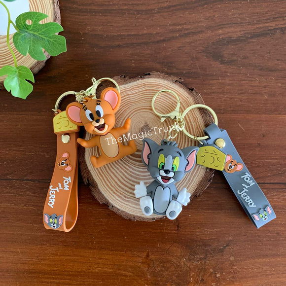 Tom and Jerry Keychain + Bag charm + Strap (Set of 2)