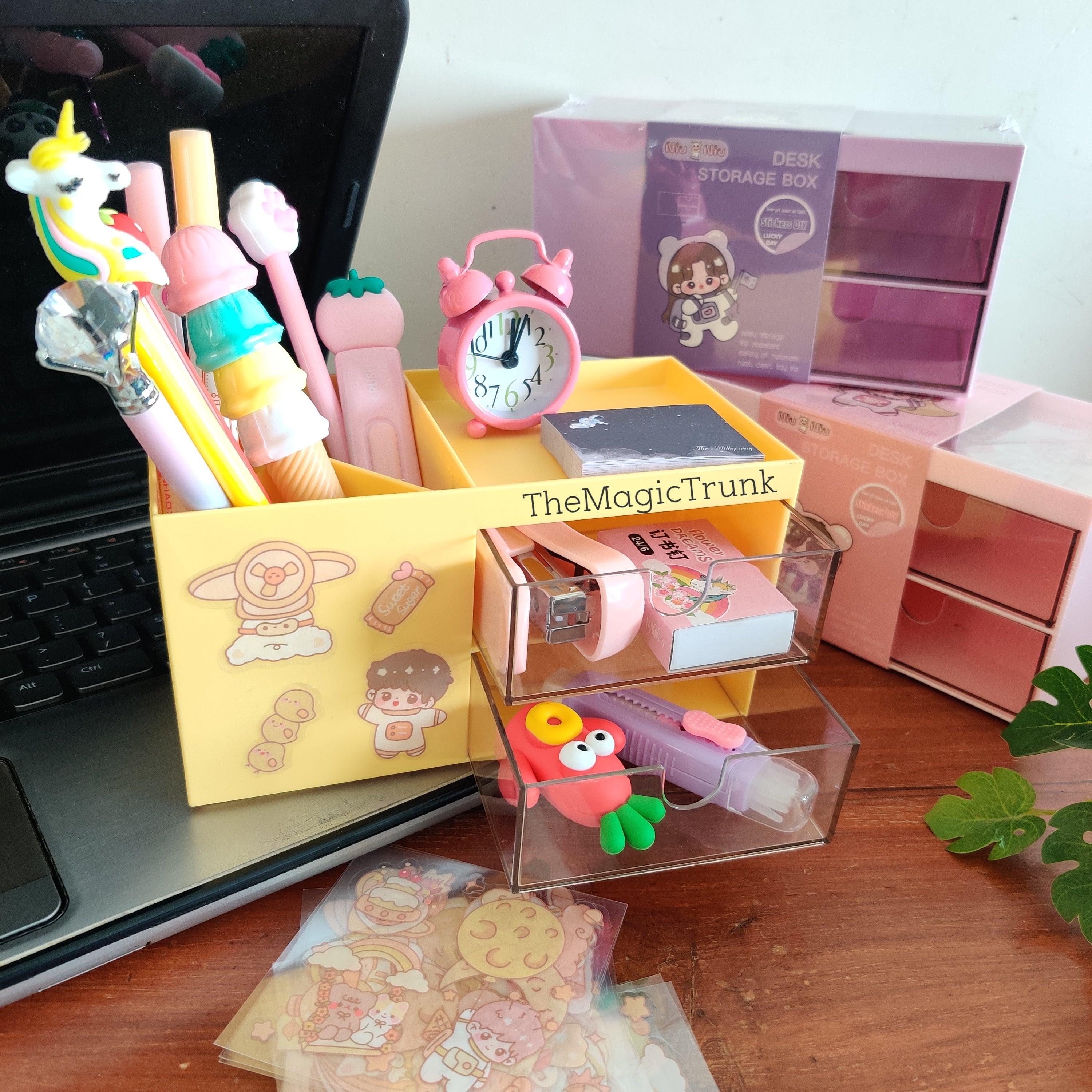 Desk organizer With Decorative Stickers ( 1 pc )