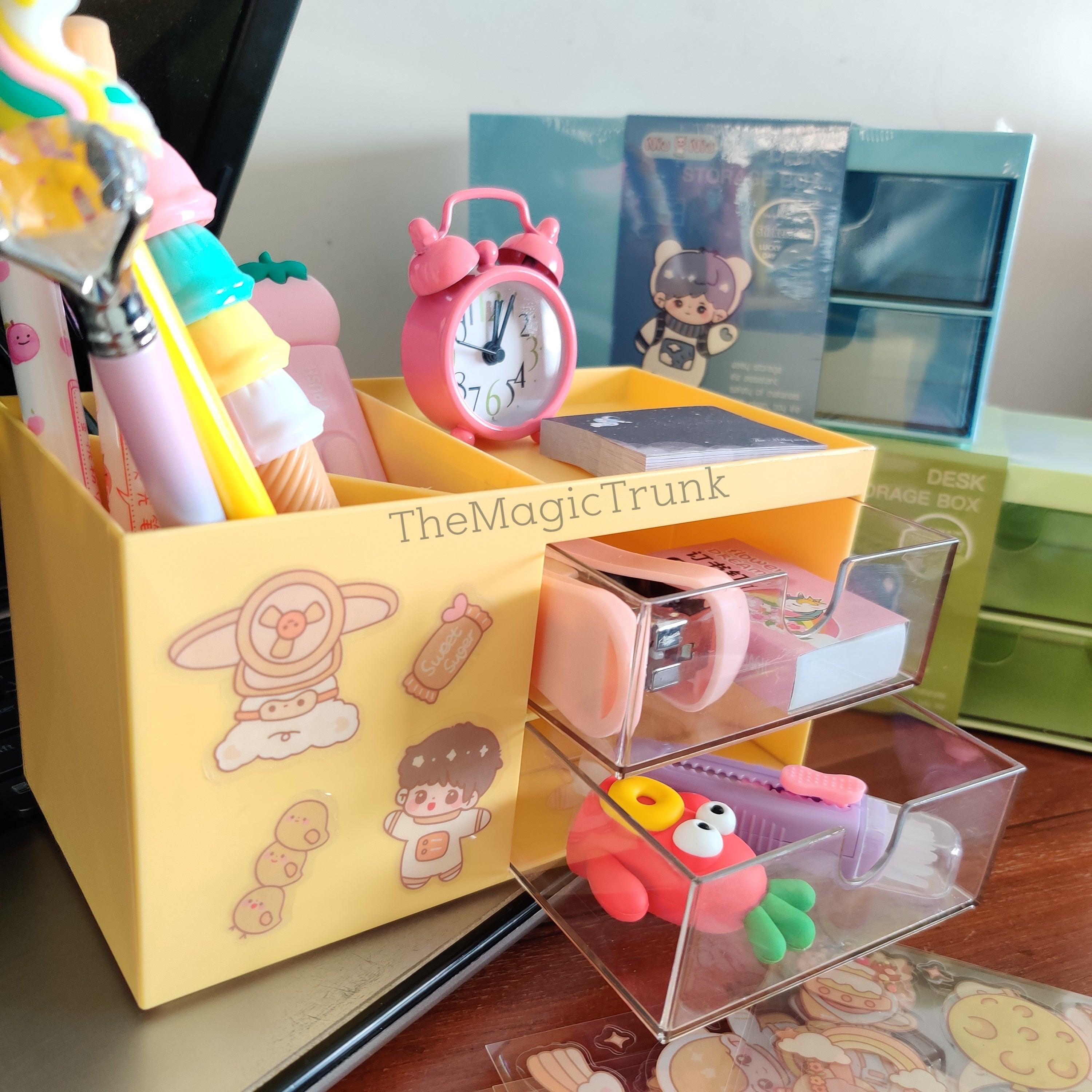 Desk organizer With Decorative Stickers ( 1 pc )