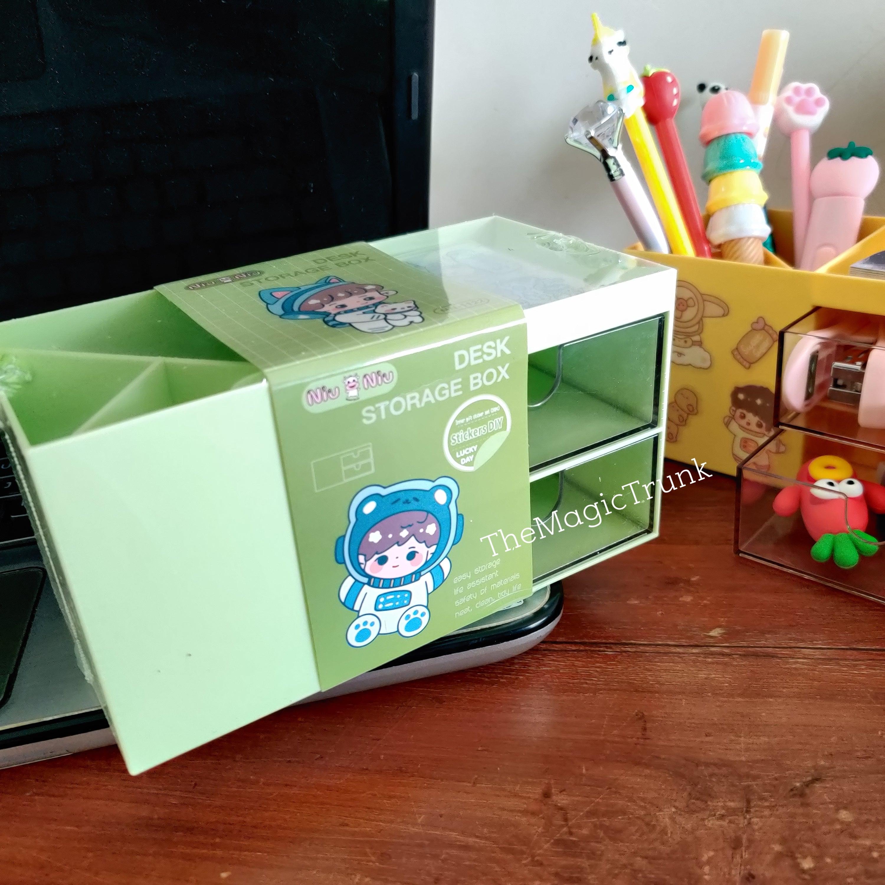 Desk organizer With Decorative Stickers ( 1 pc )