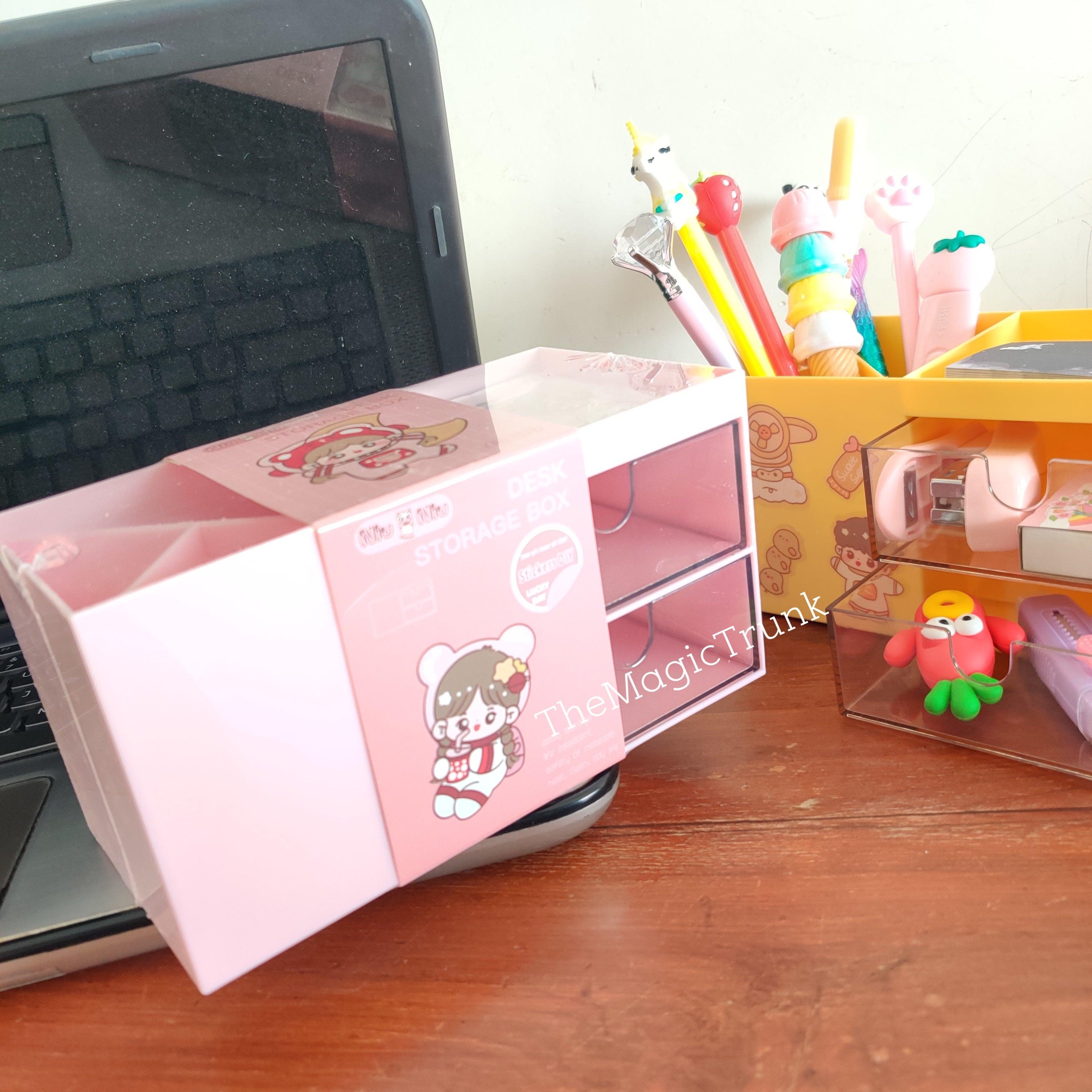 Desk organizer With Decorative Stickers ( 1 pc )