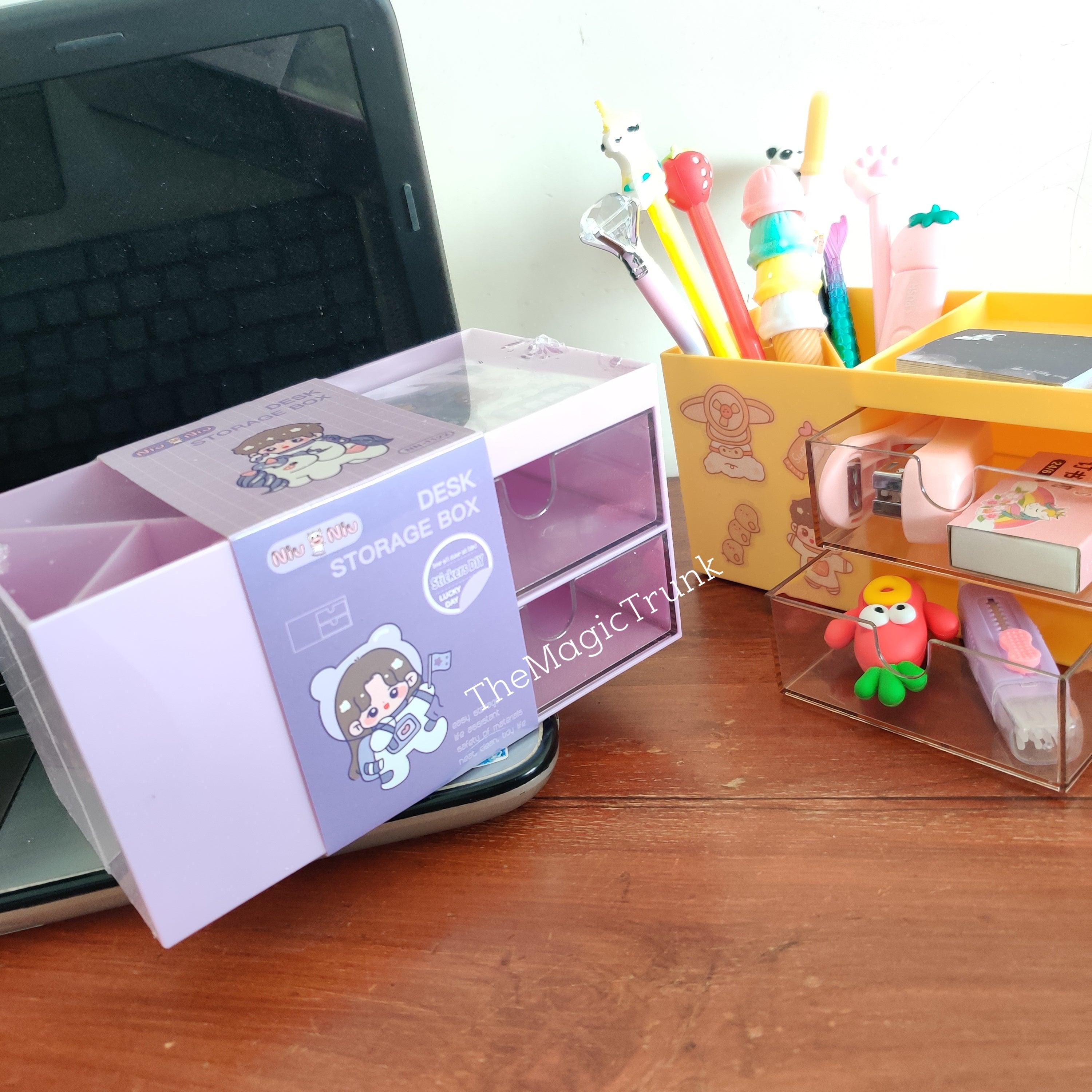 Desk organizer With Decorative Stickers ( 1 pc )